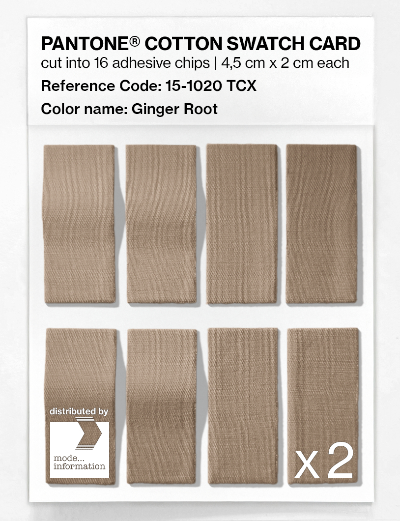 Product image 5 of the product “PANTONE® COTTON SWATCH CARD 15-1020 TCX Ginger Root ”