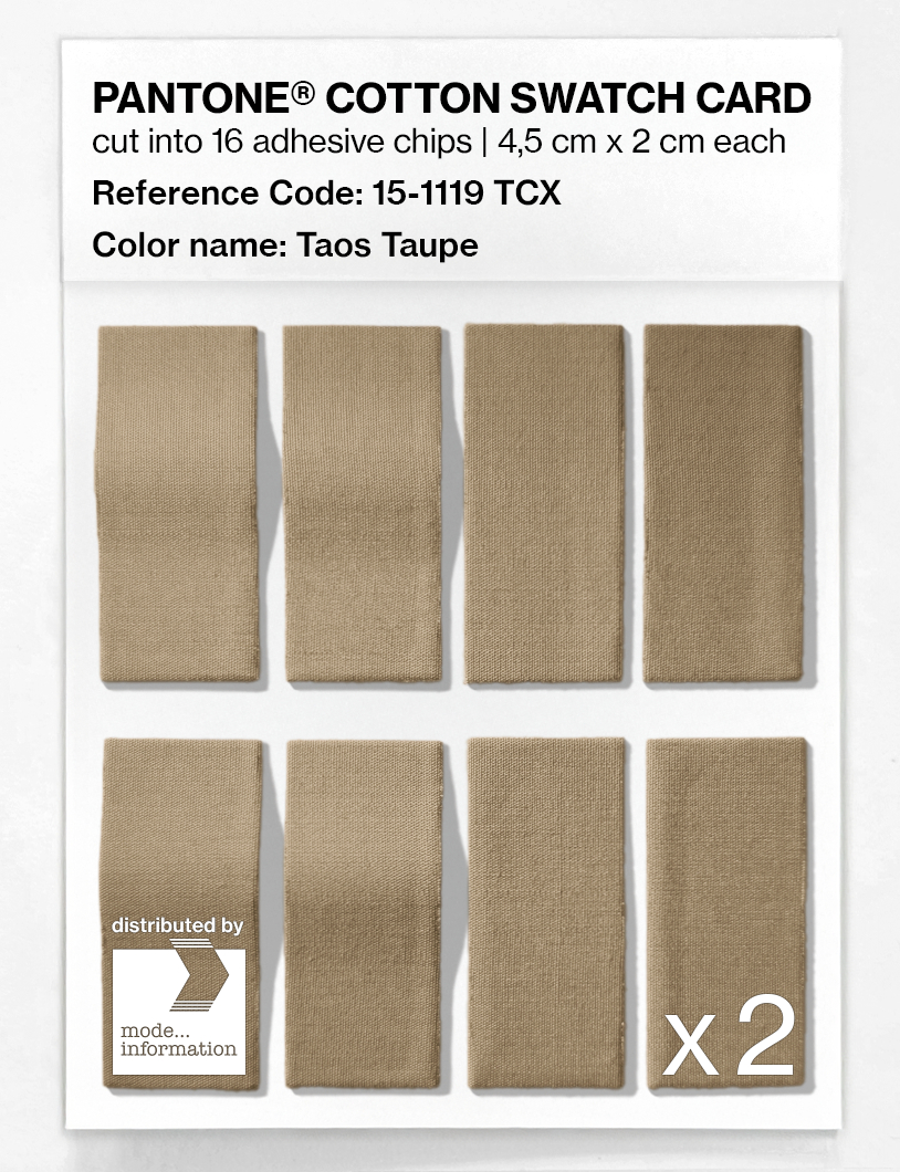 Product image 5 of the product “PANTONE® COTTON SWATCH CARD 15-1119 TCX Taos Taupe ”