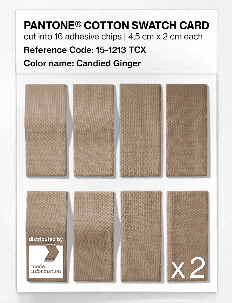 Product image 5 of the product “PANTONE® COTTON SWATCH CARD 15-1213 TCX Candied Ginger ”