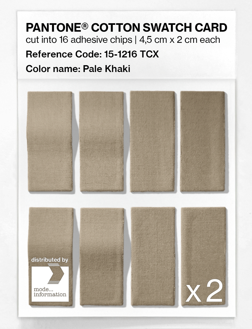 Product image 5 of the product “PANTONE® COTTON SWATCH CARD 15-1216 TCX Pale Khaki ”