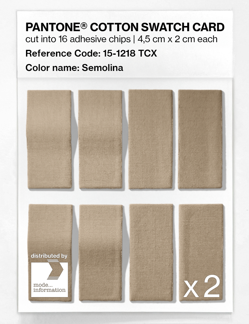 Product image 5 of the product “PANTONE® COTTON SWATCH CARD 15-1218 TCX Semolina ”