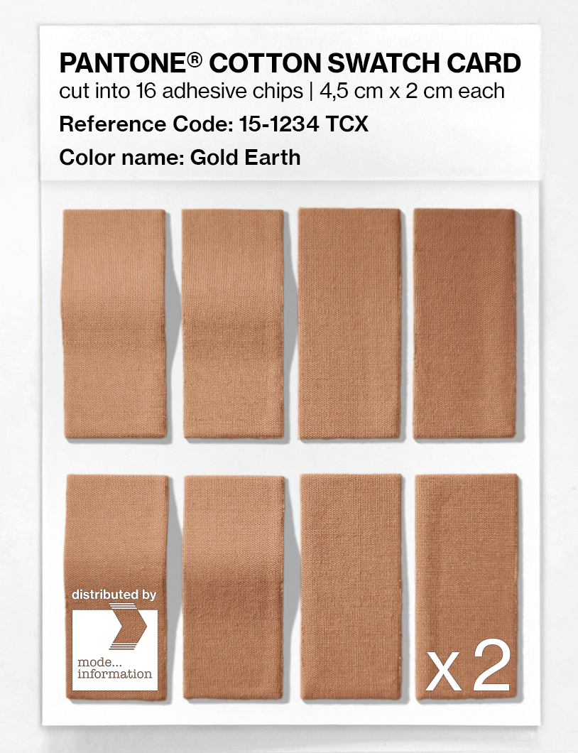 Product image 5 of the product “PANTONE® COTTON SWATCH CARD 15-1234 TCX Gold Earth ”