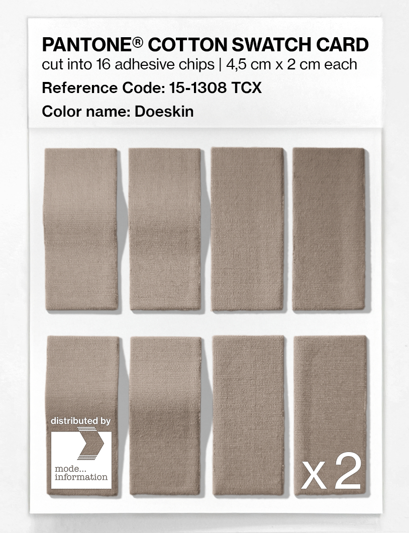 Product image 5 of the product “PANTONE® COTTON SWATCH CARD 15-1308 TCX Doeskin ”