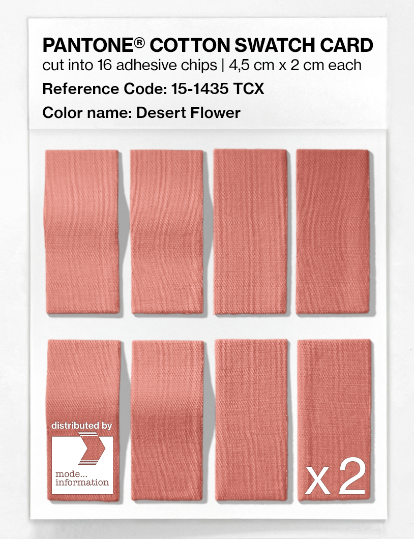Product image 5 of the product “PANTONE® COTTON SWATCH CARD 15-1435 TCX Desert Flower ”