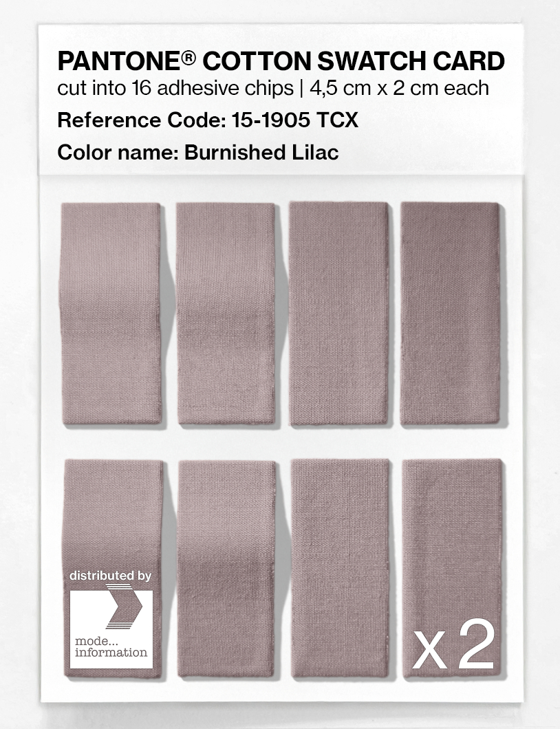 Product image 5 of the product “PANTONE® COTTON SWATCH CARD 15-1905 TCX Burnished Lilac ”