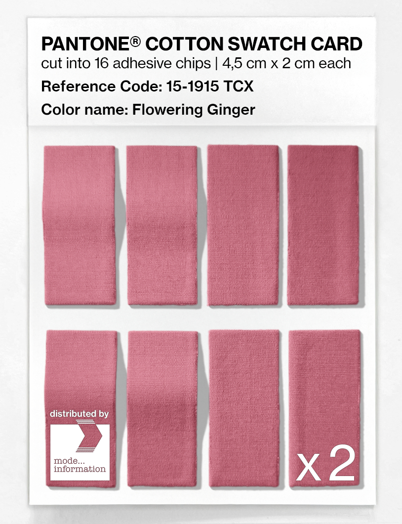 Product image 5 of the product “PANTONE® COTTON SWATCH CARD 15-1915 TCX Flowering Ginger ”