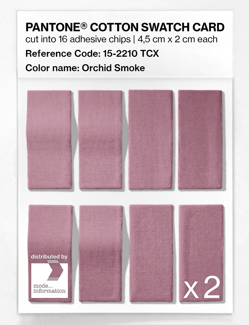 Product image 5 of the product “PANTONE® COTTON SWATCH CARD 15-2210 TCX Orchid Smoke ”