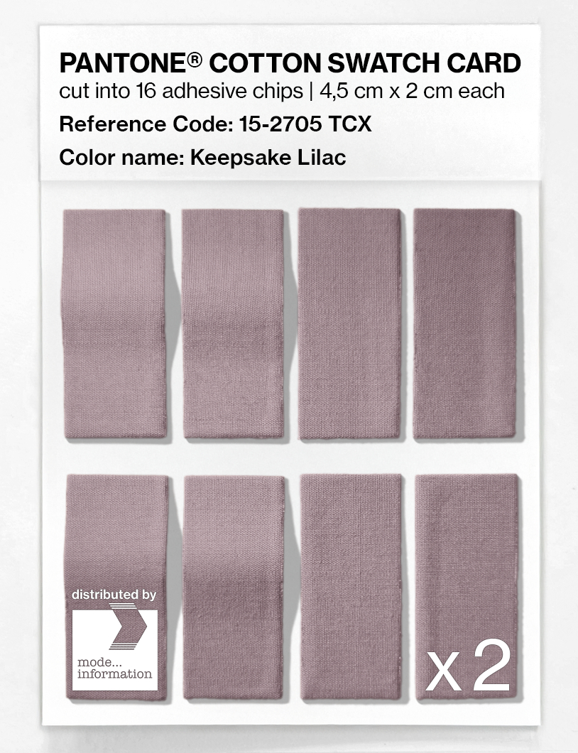 Product image 5 of the product “PANTONE® COTTON SWATCH CARD 15-2705 TCX Keepsake Lilac ”