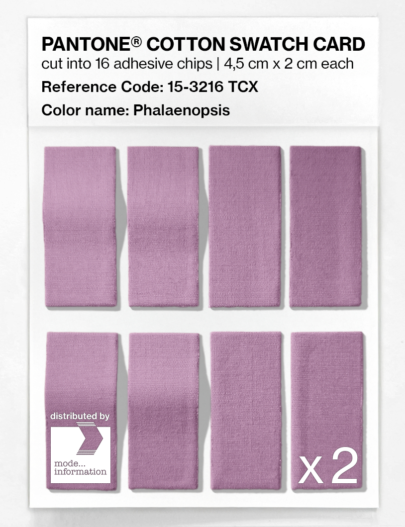 Product image 5 of the product “PANTONE® COTTON SWATCH CARD 15-3216 TCX Phalaenopsis ”