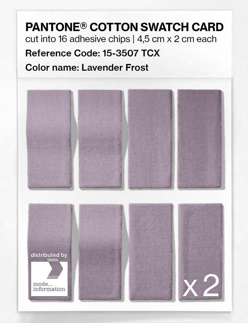 Product image 5 of the product “PANTONE® COTTON SWATCH CARD 15-3507 TCX Lavender Frost ”