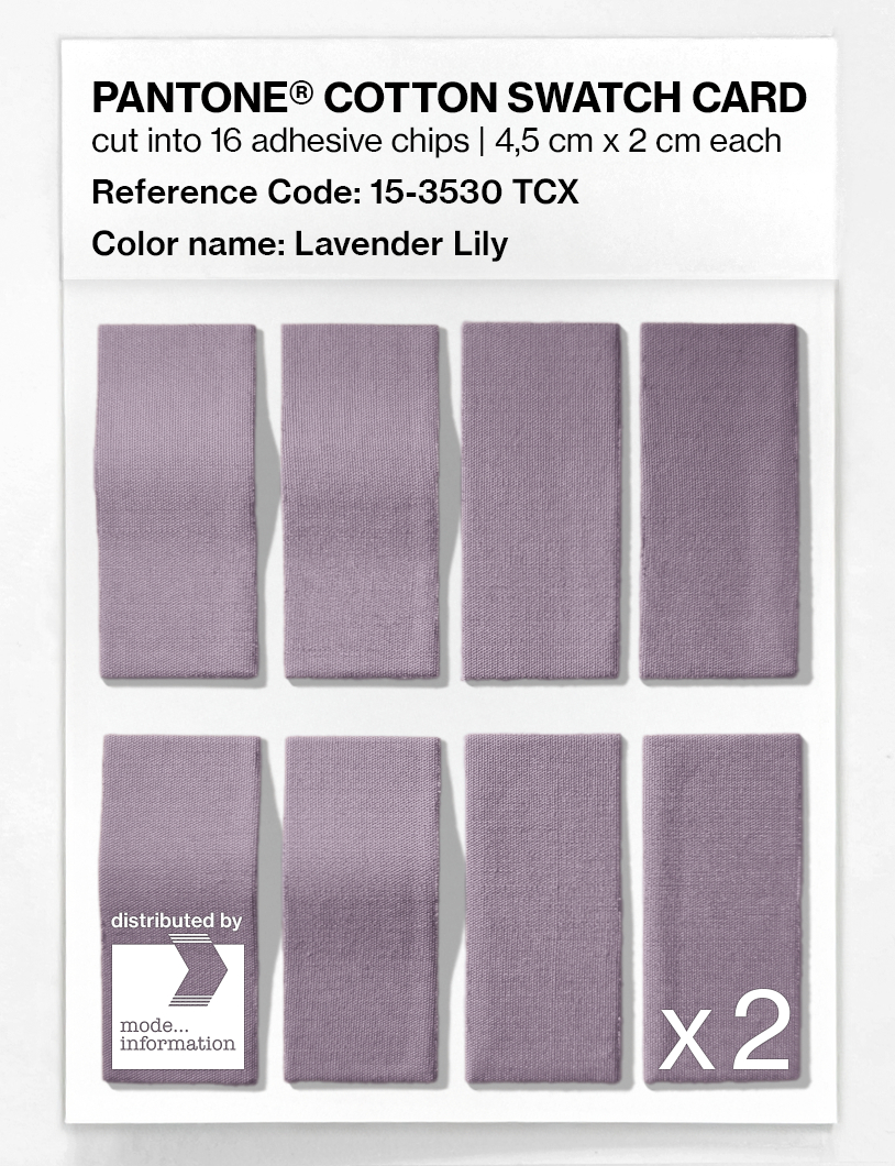 Product image 5 of the product “PANTONE® COTTON SWATCH CARD 15-3530 TCX Lavender Lily ”