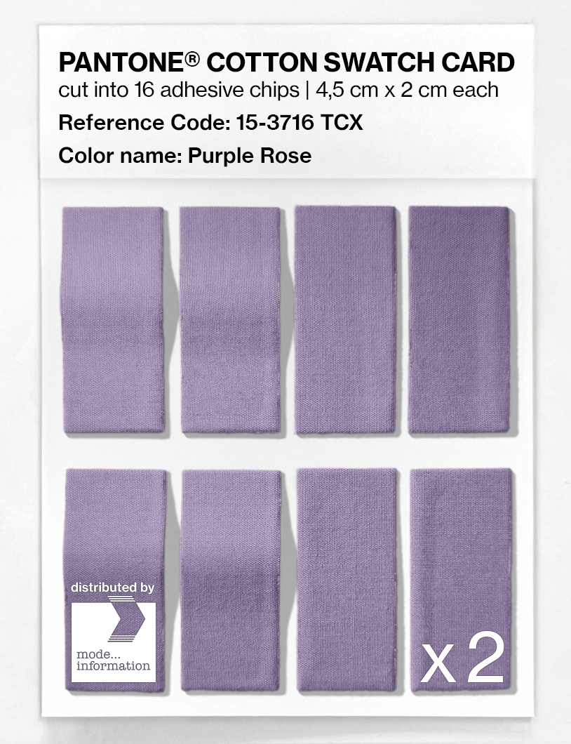 Product image 5 of the product “PANTONE® COTTON SWATCH CARD 15-3716 TCX Purple Rose ”