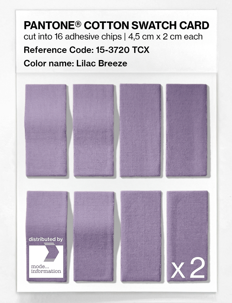 Product image 5 of the product “PANTONE® COTTON SWATCH CARD 15-3720 TCX Lilac Breeze ”