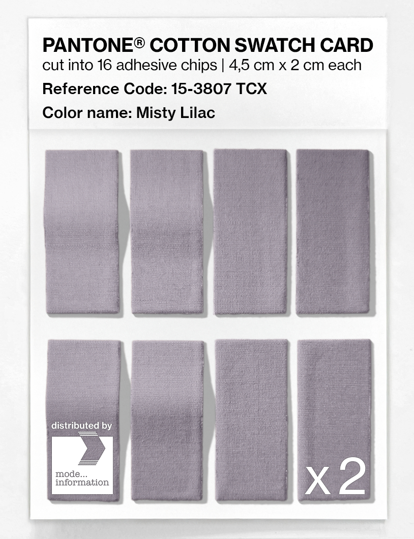 Product image 5 of the product “PANTONE® COTTON SWATCH CARD 15-3807 TCX Misty Lilac ”