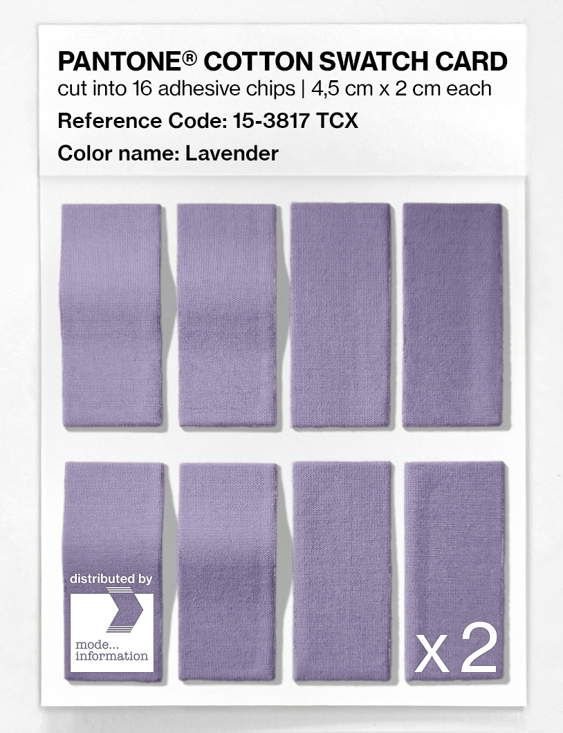 Product image 5 of the product “PANTONE® COTTON SWATCH CARD 15-3817 TCX Lavender ”