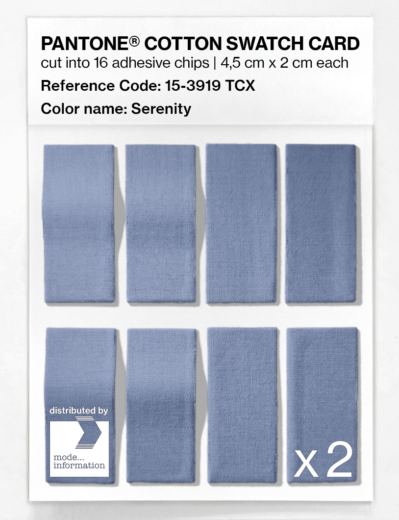 Product image 5 of the product “PANTONE® COTTON SWATCH CARD 15-3919 TCX Serenity ”