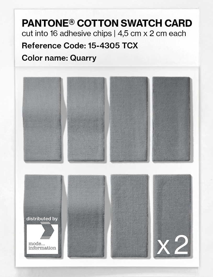 Product image 5 of the product “PANTONE® COTTON SWATCH CARD 15-4305 TCX Quarry ”