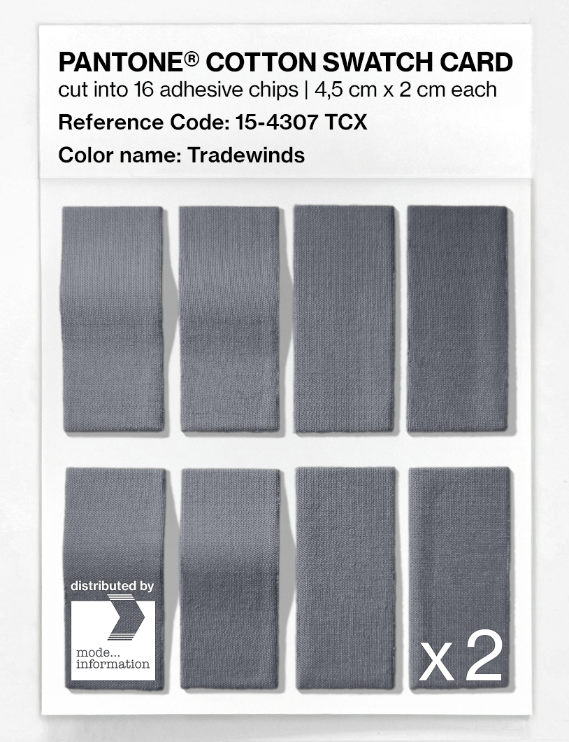 Product image 5 of the product “PANTONE® COTTON SWATCH CARD 15-4307 TCX Tradewinds ”