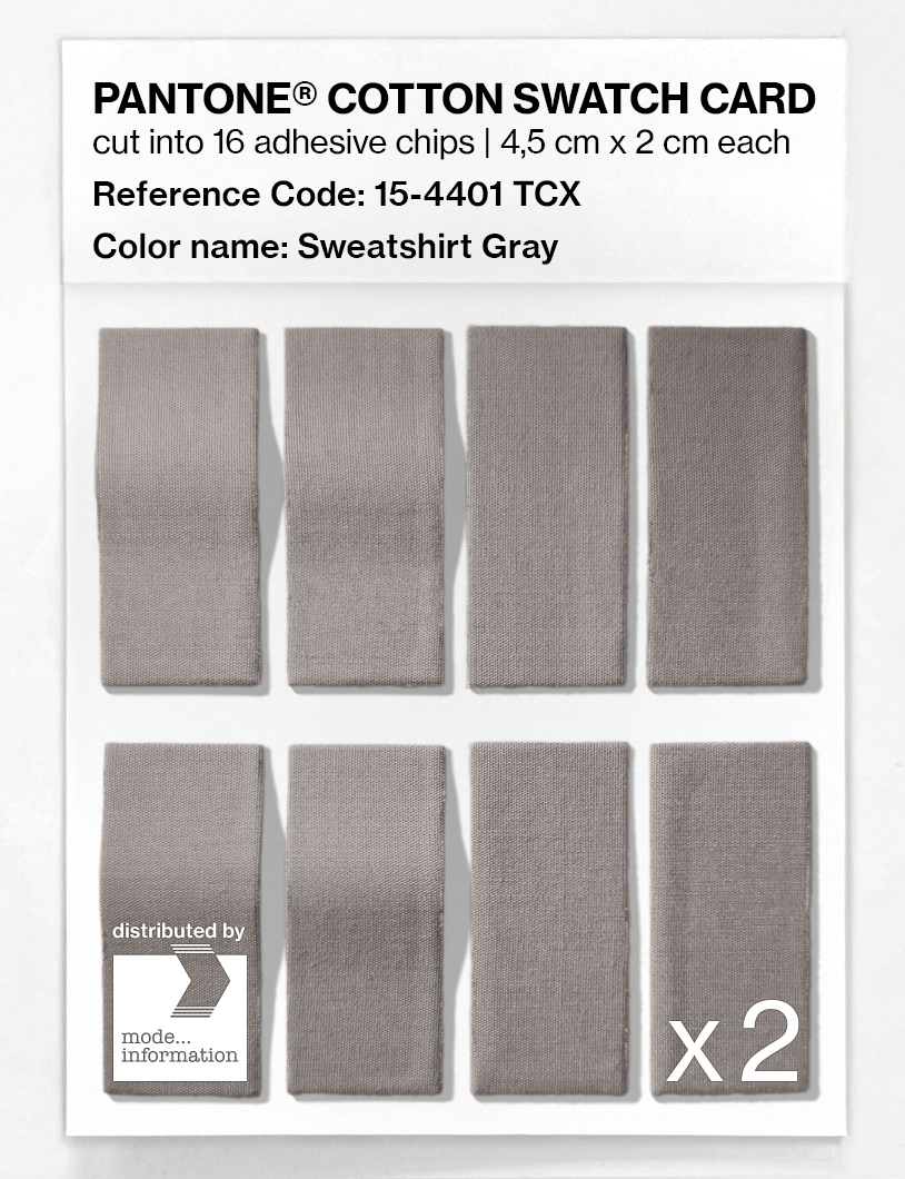 Product image 5 of the product “PANTONE® COTTON SWATCH CARD 15-4401 TCX Sweatshirt Gray ”