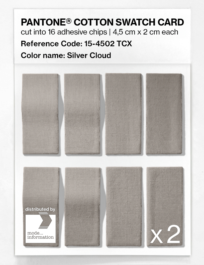 Artikelbild 5 des Artikels “PANTONE® COTTON SWATCH CARD 15-4502 TCX Silver Cloud “