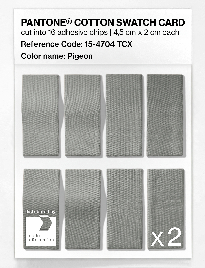 Product image 5 of the product “PANTONE® COTTON SWATCH CARD 15-4704 TCX Pigeon ”