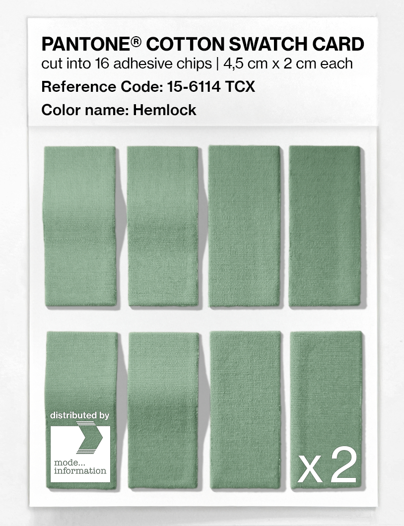 Product image 5 of the product “PANTONE® COTTON SWATCH CARD 15-6114 TCX Hemlock ”