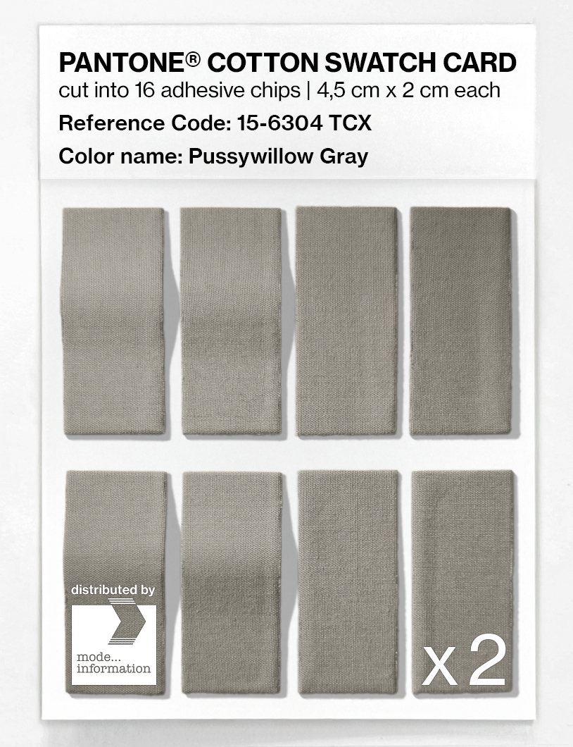 Artikelbild 5 des Artikels “PANTONE® COTTON SWATCH CARD 15-6304 TCX Pussywillow Gray “