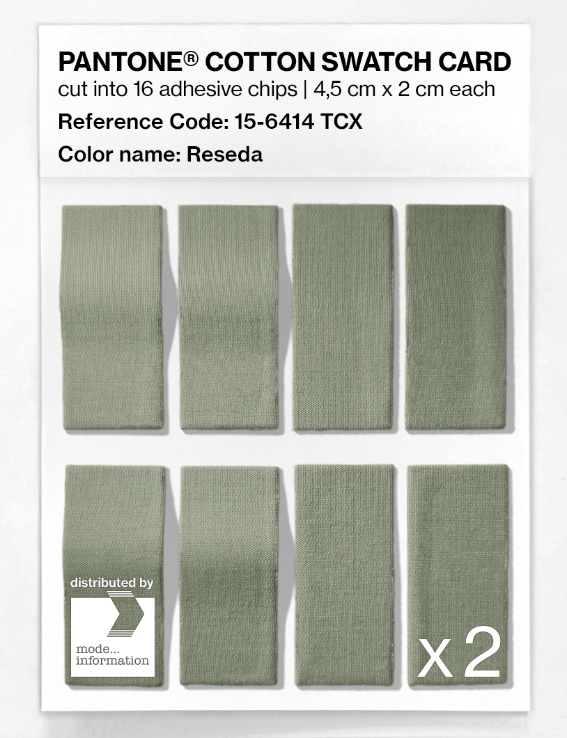 Product image 5 of the product “PANTONE® COTTON SWATCH CARD 15-6414 TCX Reseda ”