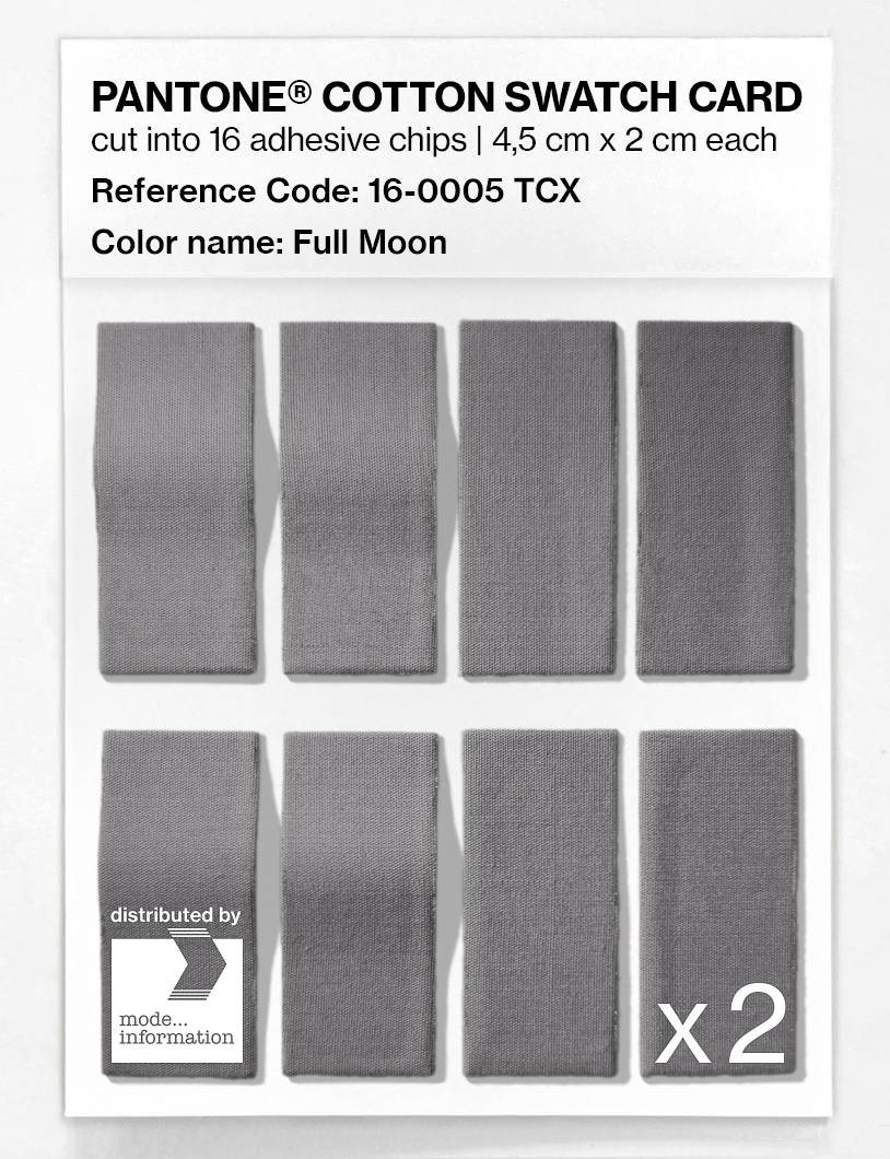Product image 5 of the product “PANTONE® COTTON SWATCH CARD 16-0005 TCX Full Moon ”