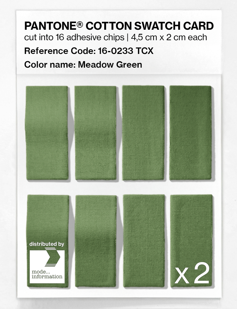 Product image 5 of the product “PANTONE® COTTON SWATCH CARD 16-0233 TCX Meadow Green ”