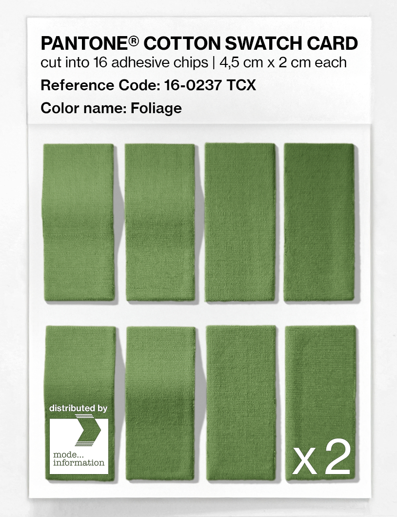 Product image 5 of the product “PANTONE® COTTON SWATCH CARD 16-0237 TCX Foliage ”