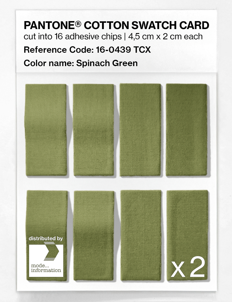 Product image 5 of the product “PANTONE® COTTON SWATCH CARD 16-0439 TCX Spinach Green ”