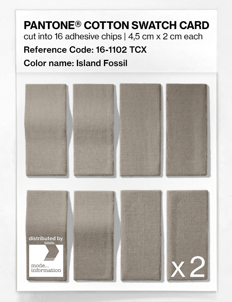 Product image 5 of the product “PANTONE® COTTON SWATCH CARD 16-1102 TCX Island Fossil ”