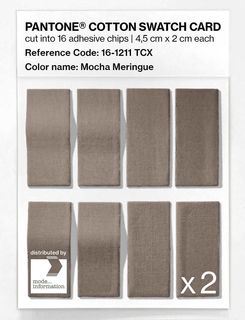 Product image 5 of the product “PANTONE® COTTON SWATCH CARD 16-1211 TCX Mocha Meringue ”