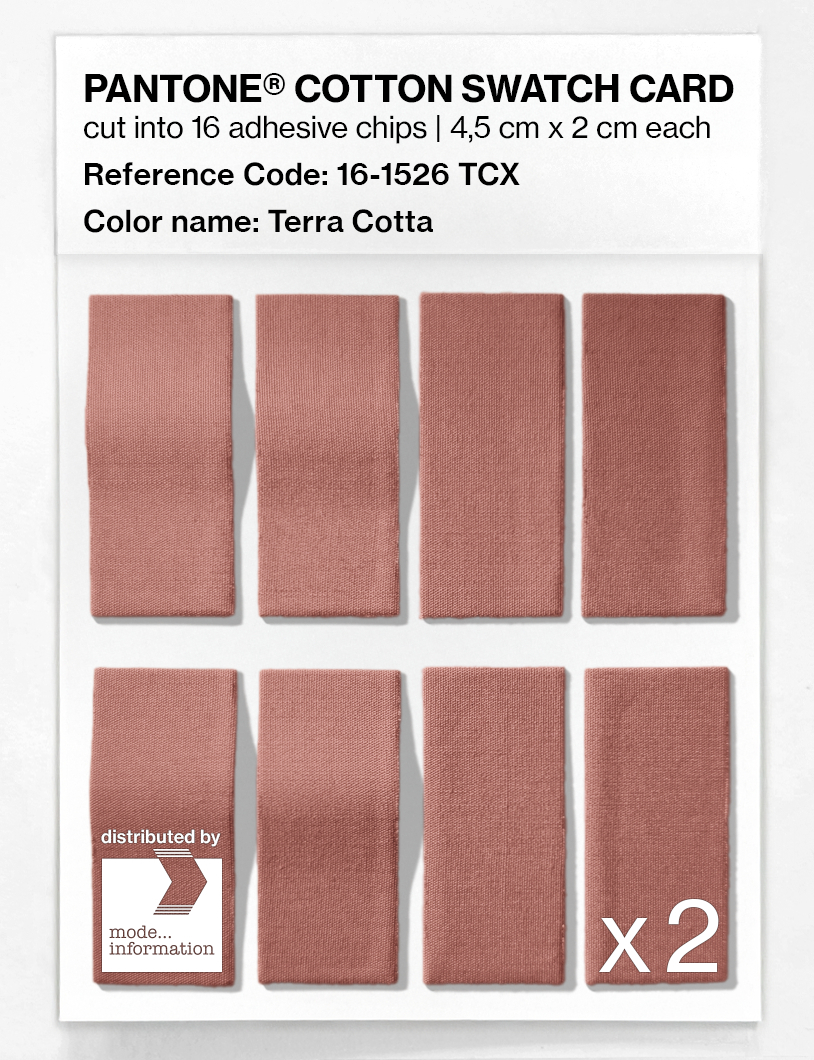Product image 5 of the product “PANTONE® COTTON SWATCH CARD 16-1526 TCX Terra Cotta ”