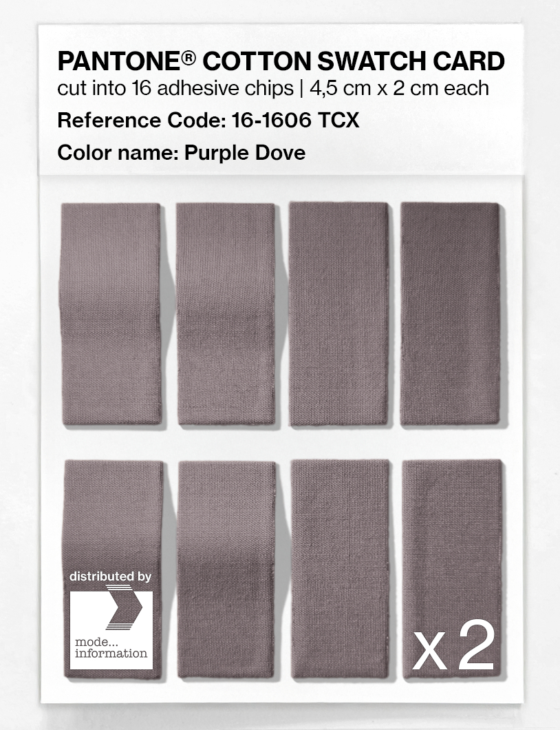 Product image 5 of the product “PANTONE® COTTON SWATCH CARD 16-1606 TCX Purple Dove ”