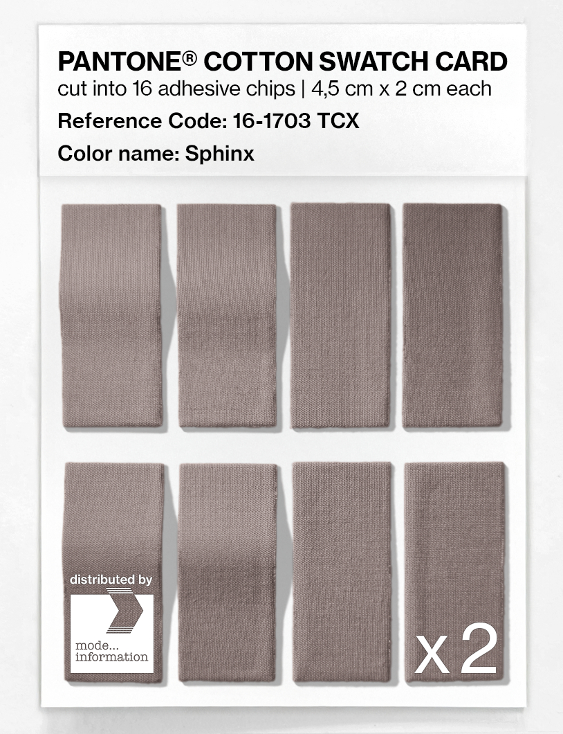 Product image 5 of the product “PANTONE® COTTON SWATCH CARD 16-1703 TCX Sphinx ”