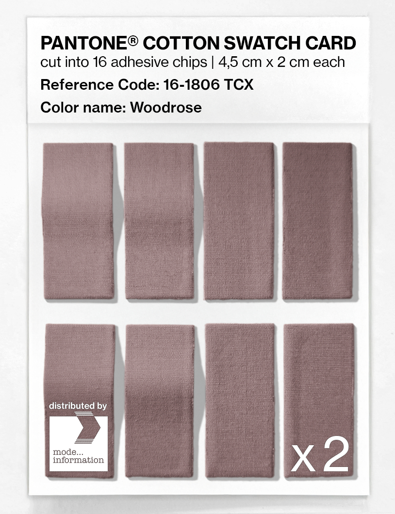 Product image 5 of the product “PANTONE® COTTON SWATCH CARD 16-1806 TCX Woodrose ”