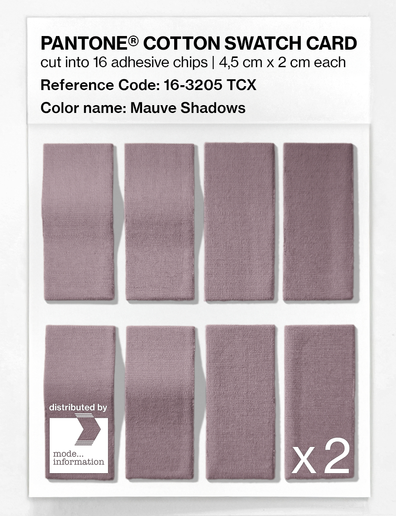 Product image 5 of the product “PANTONE® COTTON SWATCH CARD 16-3205 TCX Mauve Shadows ”