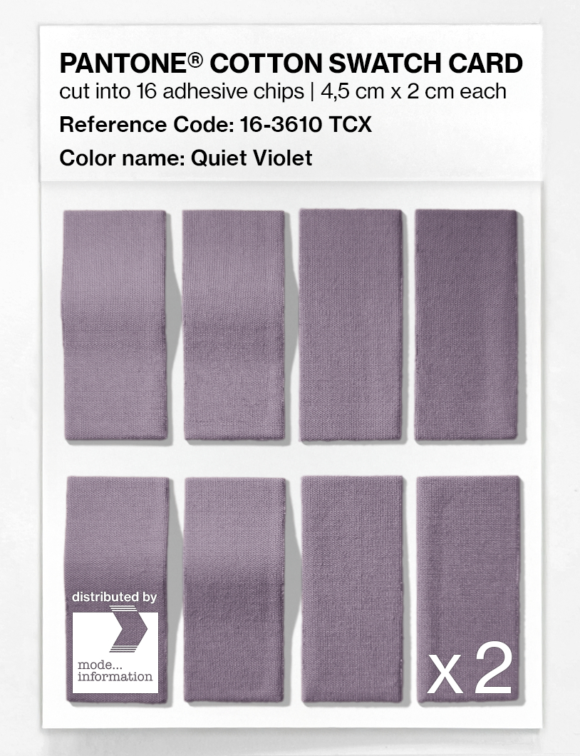 Product image 5 of the product “PANTONE® COTTON SWATCH CARD 16-3610 TCX Quiet Violet ”