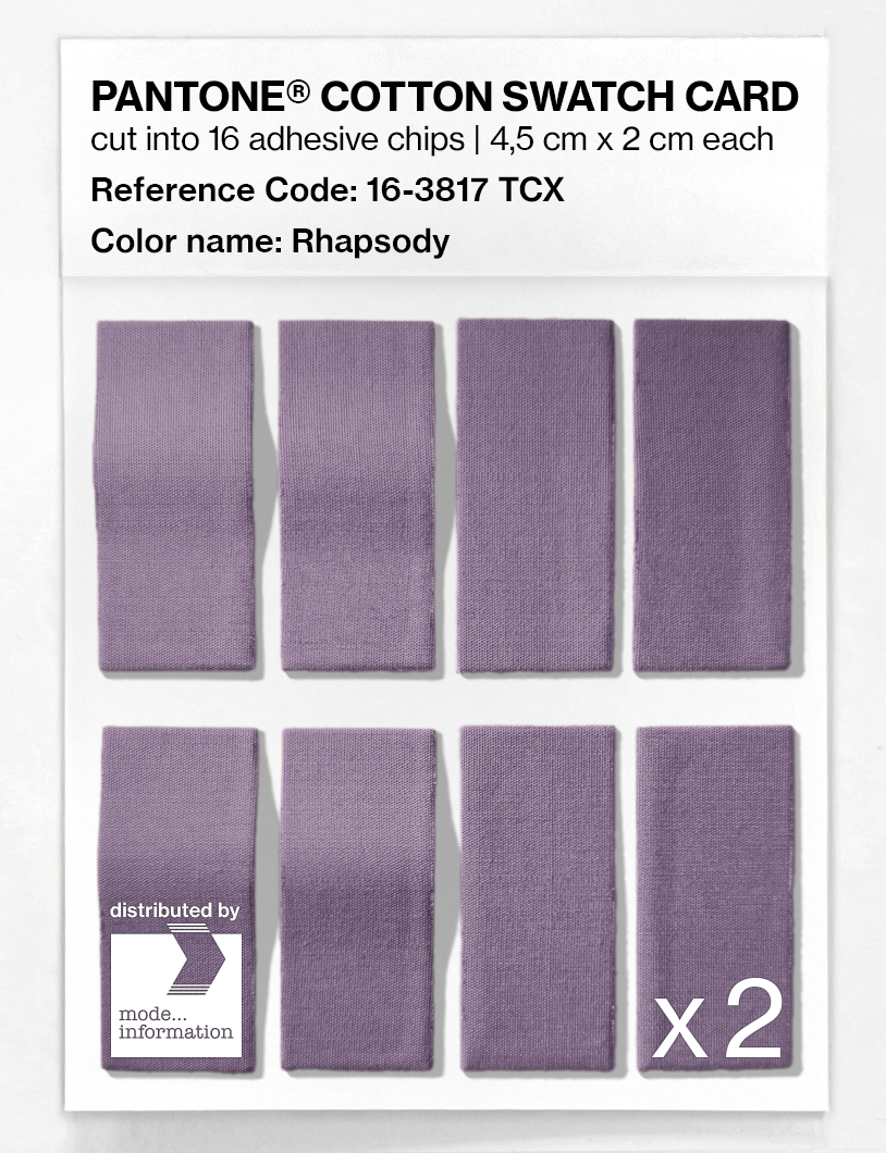 Product image 5 of the product “PANTONE® COTTON SWATCH CARD 16-3817 TCX Rhapsody ”