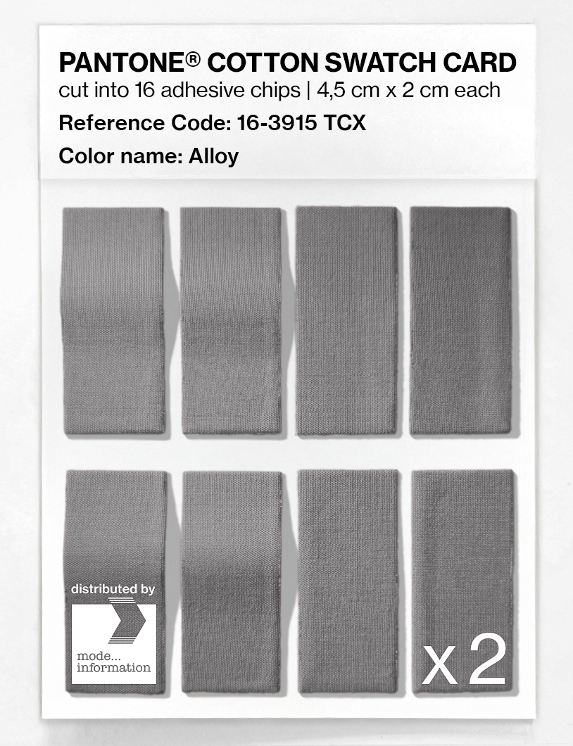 Product image 5 of the product “PANTONE® COTTON SWATCH CARD 16-3915 TCX Alloy ”