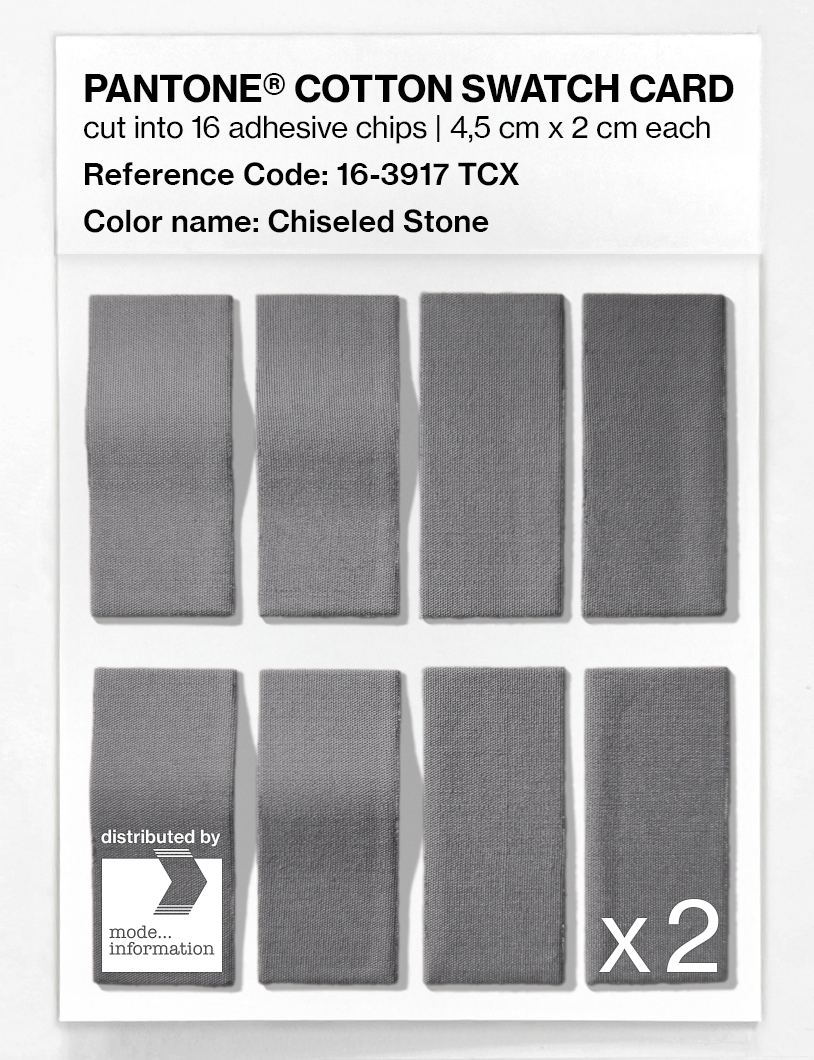 Product image 5 of the product “PANTONE® COTTON SWATCH CARD 16-3917 TCX Chiseled Stone ”