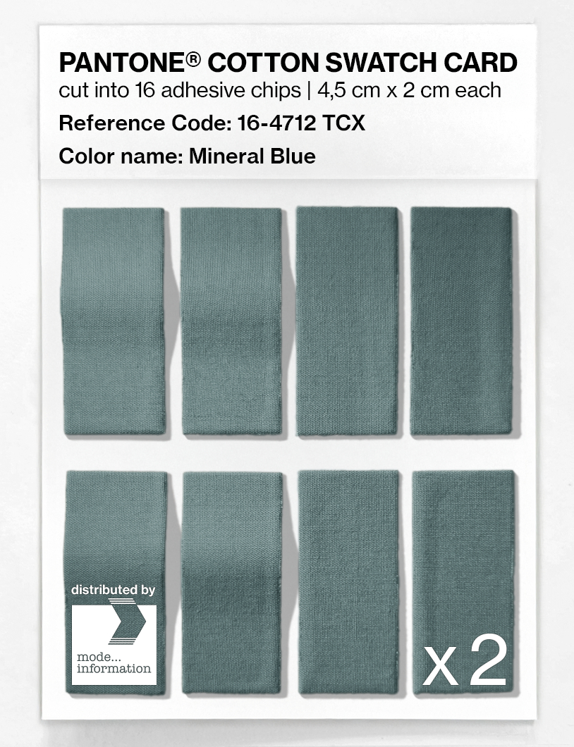 Product image 5 of the product “PANTONE® COTTON SWATCH CARD 16-4712 TCX Mineral Blue ”