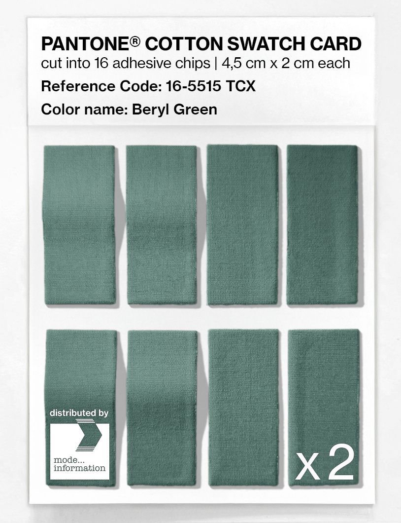 Product image 5 of the product “PANTONE® COTTON SWATCH CARD 16-5515 TCX Beryl Green ”