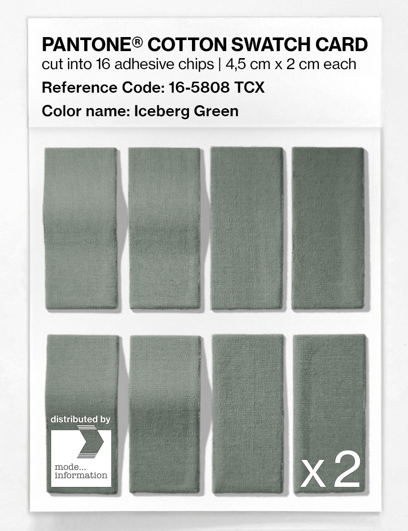 Product image 5 of the product “PANTONE® COTTON SWATCH CARD 16-5808 TCX Iceberg Green ”