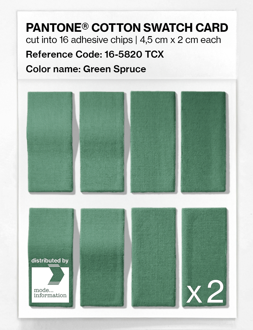 Product image 5 of the product “PANTONE® COTTON SWATCH CARD 16-5820 TCX Green Spruce ”