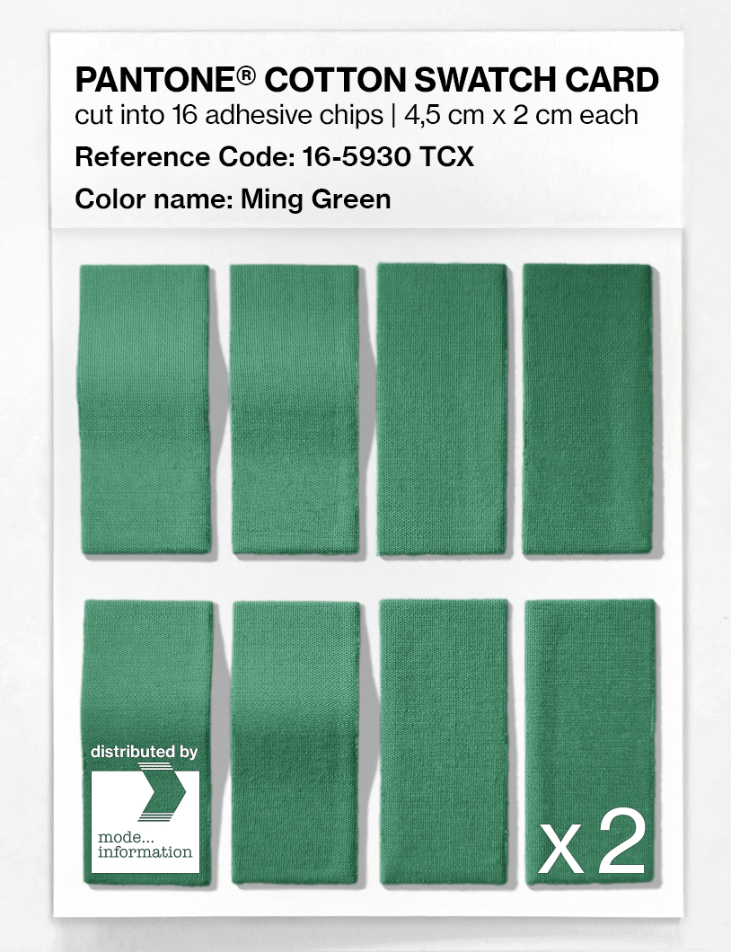 Product image 5 of the product “PANTONE® COTTON SWATCH CARD 16-5930 TCX Ming Green ”
