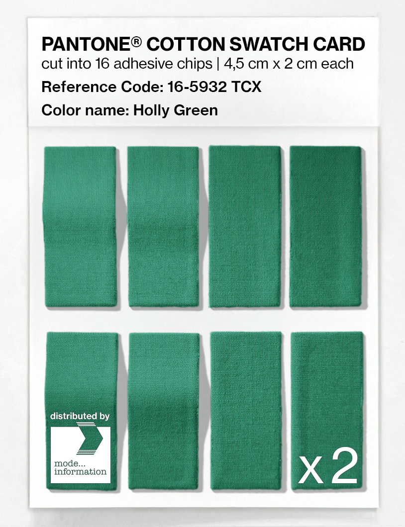 Product image 5 of the product “PANTONE® COTTON SWATCH CARD 16-5932 TCX Holly Green ”