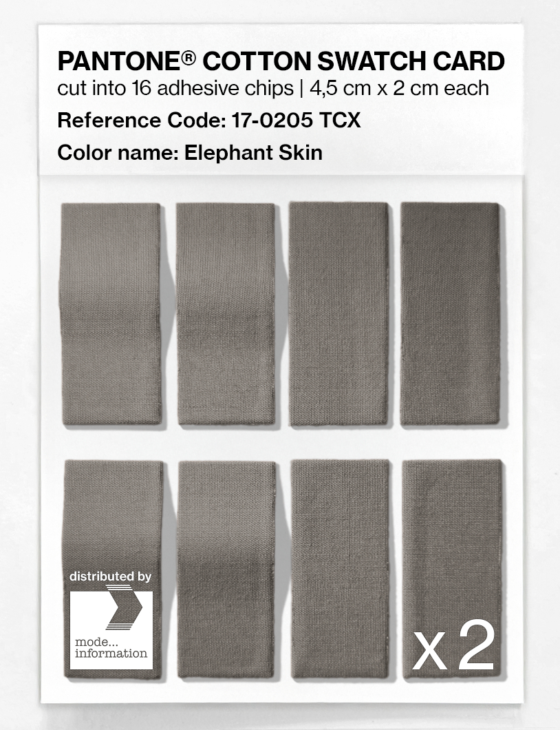 Product image 5 of the product “PANTONE® COTTON SWATCH CARD 17-0205 TCX Elephant Skin ”